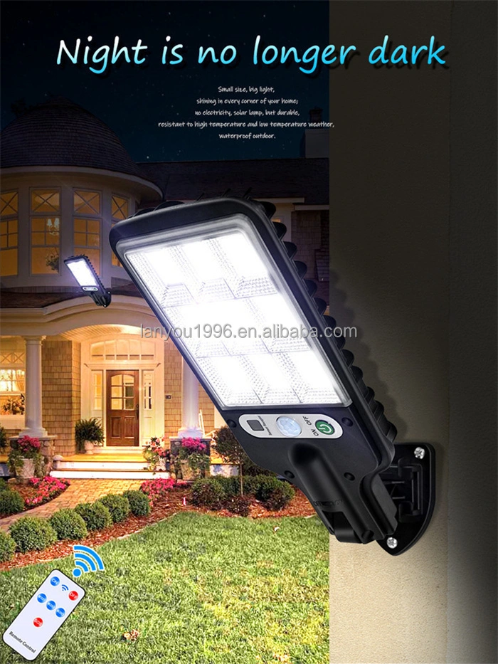 3 Lighting Mode Solar Street Lights Outdoor Waterproof Motion Sensor LED Wall Lamp